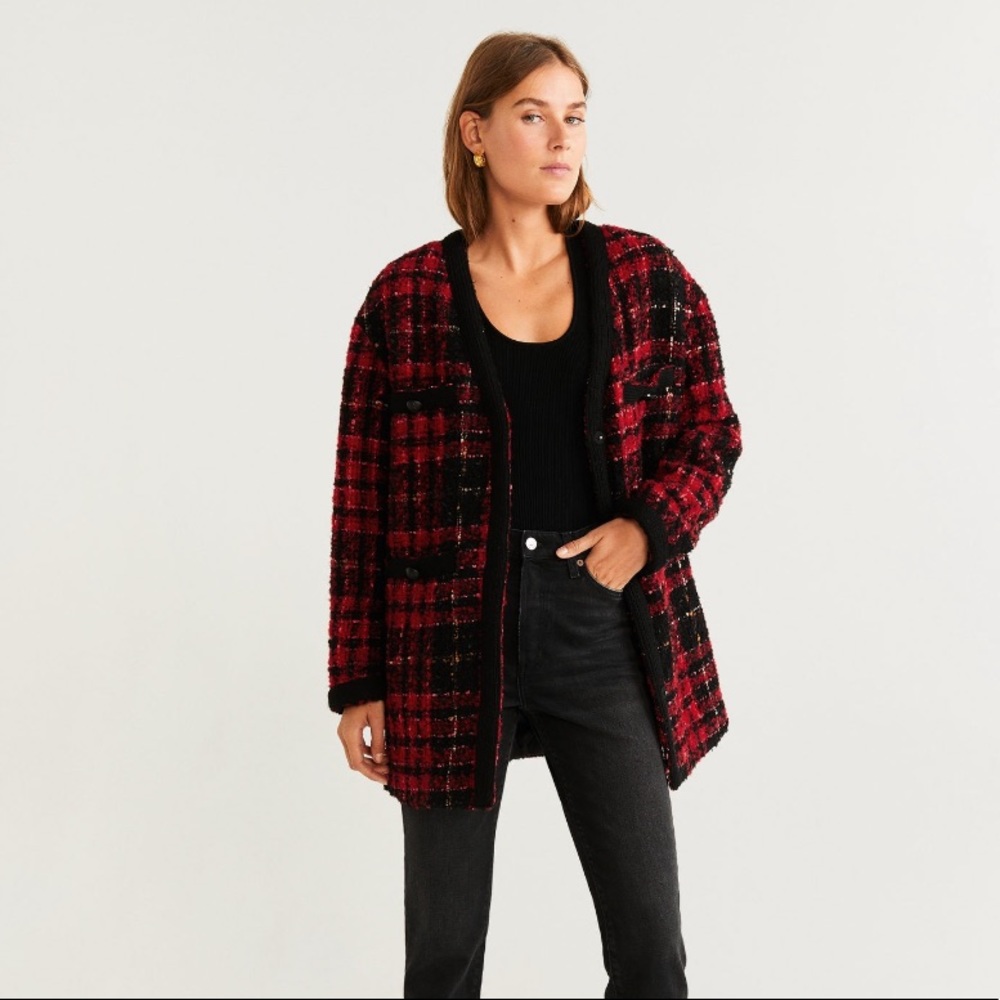 Mango Pocket Tweed Jacket - Picture 2 of 15